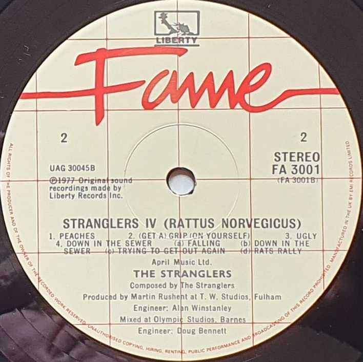 FA 3001 Rattus norvegicus The Stranglers from The Stranglers Label